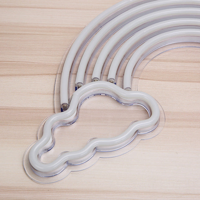 Regenbogen Neon Schild als Wandlampe