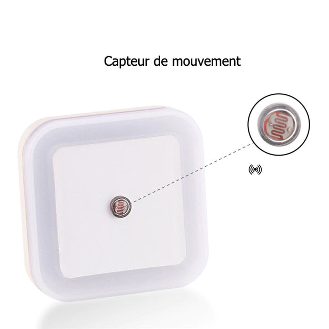 LED Nachtlicht mit Dämmerungssensor quadratisch