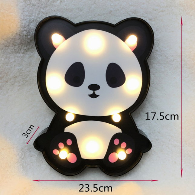 Panda Bär Wandleuchte als Kinderzimmer Deko