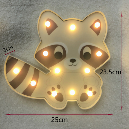 Süßer Waschbär Wandlampe für Kinderzimmer