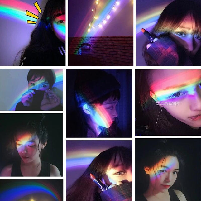 Nachtlicht Projektor mit Regenbogen Effekt