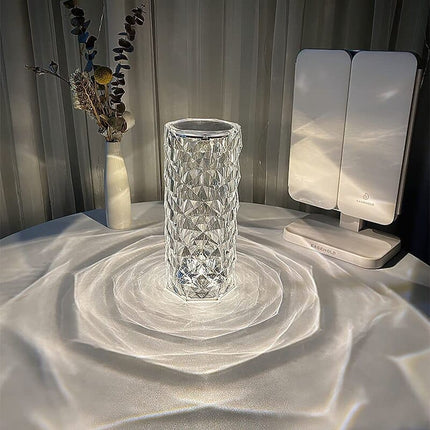 Kristall Deko Tischlampe mit Projektion