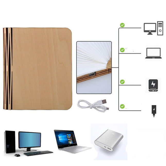 Faltbare LED Buchlampe wiederaufladbar USB