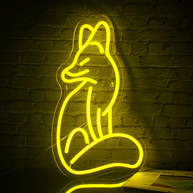 Fuchs Neon Schild für Wanddekoration