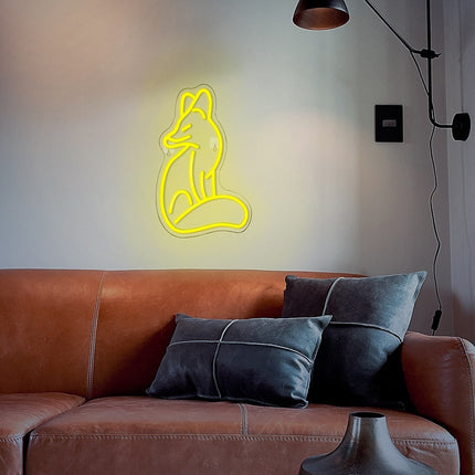Fuchs Neon Schild für Wanddekoration