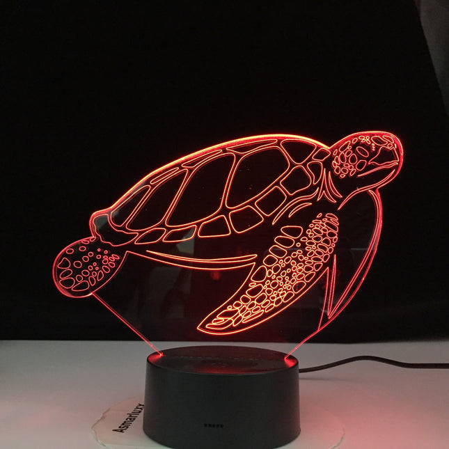 3D Schildkröte Nachtlicht mit Touch-Sensor