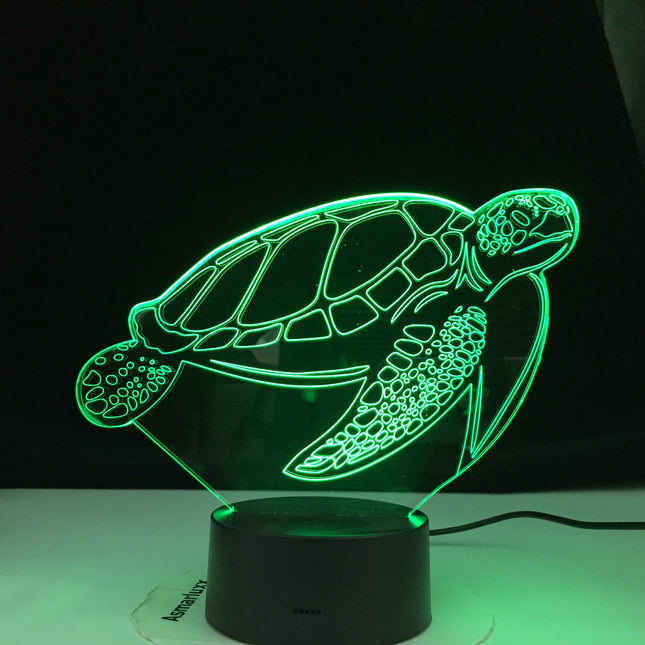 3D Schildkröte Nachtlicht mit Touch-Sensor