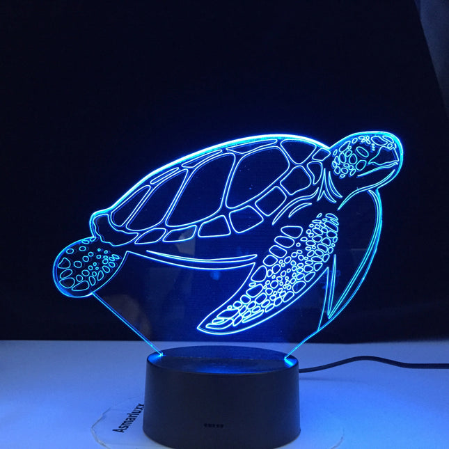 3D Schildkröte Nachtlicht mit Touch-Sensor